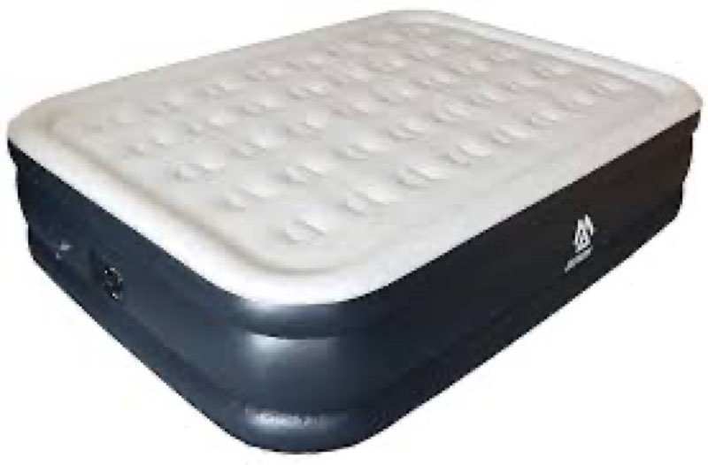 Elevon Air Mattress with Built in Pump - Luxury Double High Inflatable Bed for Home, Travel & Camping, Navy/White, Queen, 18" High Brand: Elevon 