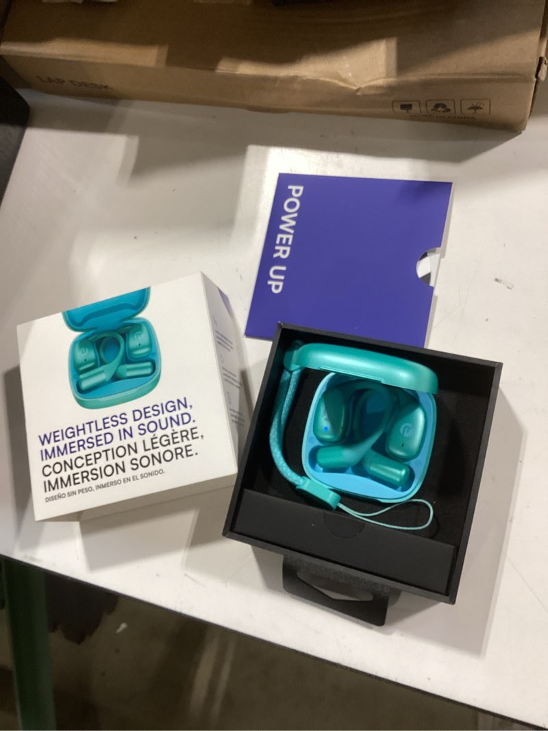 Condition photo showing Good Condition for raycon essential open ear earbuds – open ear headphones, earbuds wireless bluetooth, sweat & water-resistant earphones, running headphones with ultra-lightweight design, 36 hours battery life (mint)