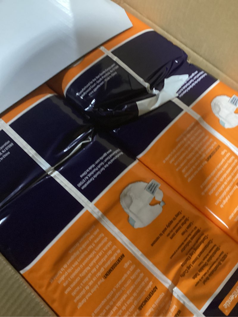 Condition photo showing New/Like New for 3xl adult diapers for women and men - case of 32 bariatric disposable briefs with tabs and stretchable side panels - breathable with max absorbency 1 case