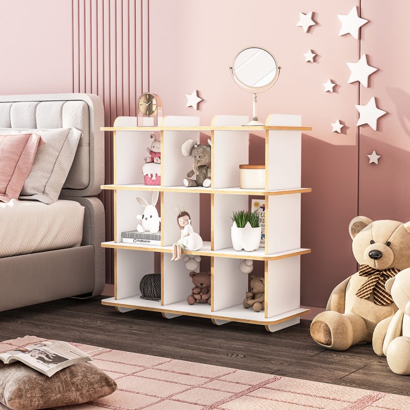 Uras 35.25" H x 35" W Cube Bookcase