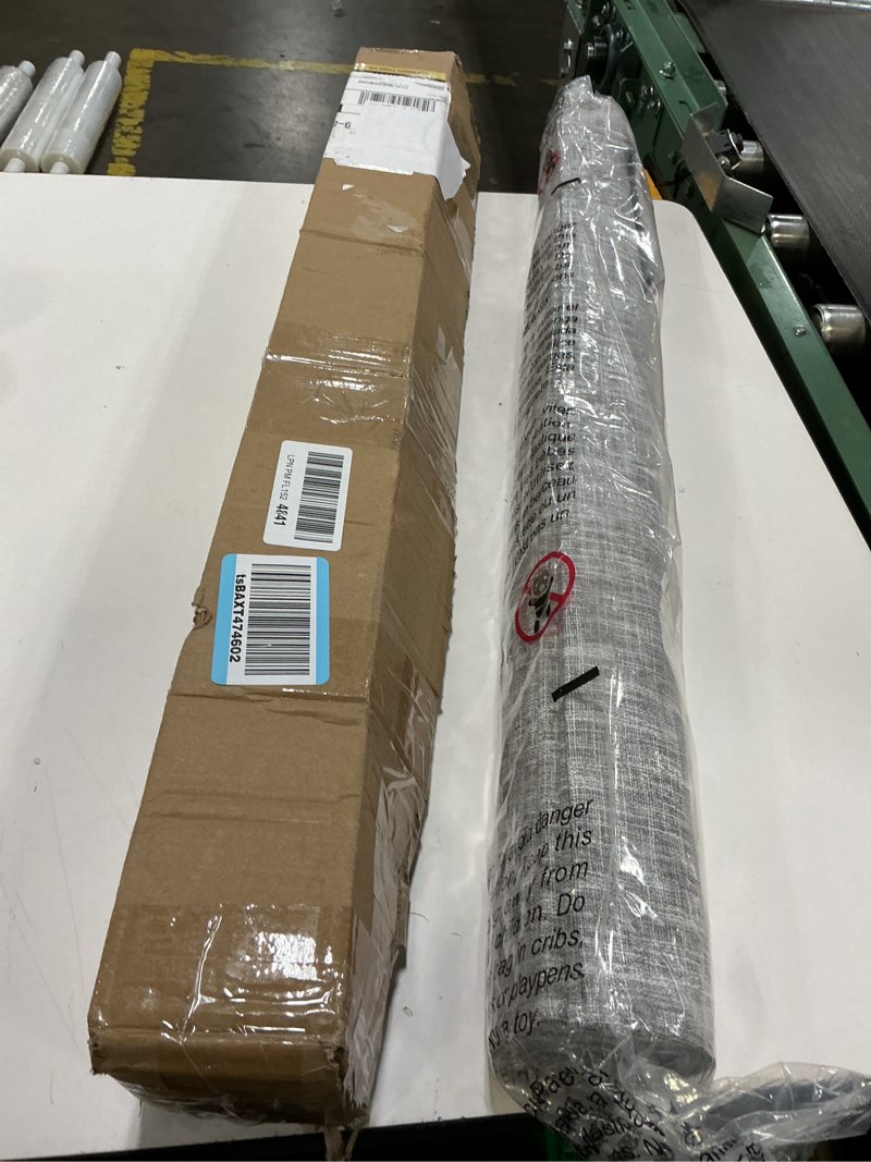 Condition photo showing New/Like New for no drill cordless roman shades for windows, 32" w × 64" h - 100% blackout - linen - grey 100% blackout - linen - grey 32" w × 64" h