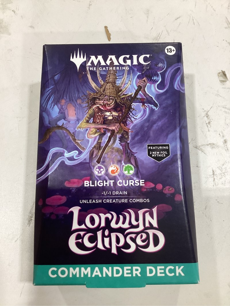 Condition photo showing New/Like New for Magic: The Gathering Lorwyn Eclipsed - Commander Deck | Blight Curse