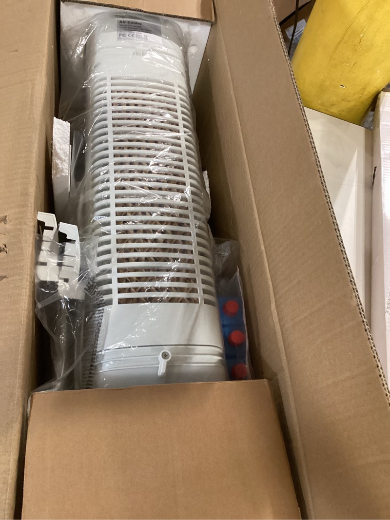 Condition photo showing New/Like New for evaporative air cooler, 3-in-1 portable air conditioners for room, 4 modes 3 speeds, fast cooling portable ac unit/24h timer, remote oscillating tower fan, quiet swamp cooler for bedroom office white