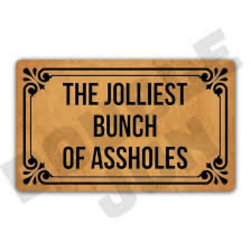 DoubleJun The Jolliest Bunch of Assholes Floor Rug Indoor/Front Door Mats Home Decor Machine Washabl