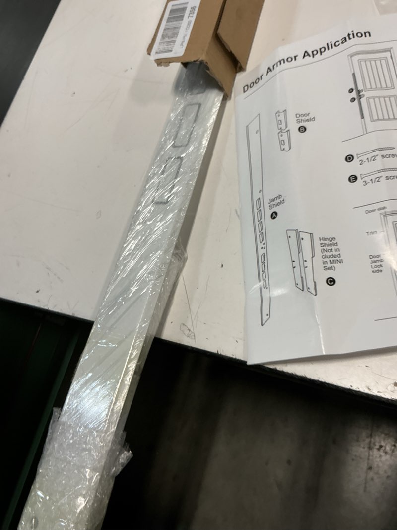 Condition photo showing Good Condition for 24" Interior Door Jamb Repair Kit for Interior Doors?Extended Door Strike Plate Reinforcement Plate for Interior Door Deadbolt, Fit Any Interior Door Jamb Door Frame (Satin Nickel)