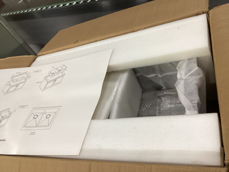 Condition photo showing New/Like New for Logmey 30 Inch Drop In Kitchen Sink Workstation 30x19x9 Inch Gunmetal Black Topmount Sinks Stainless Steel 16 Gauge Overmount Kitchen Sink Black Workstation Sink 30x19-BW