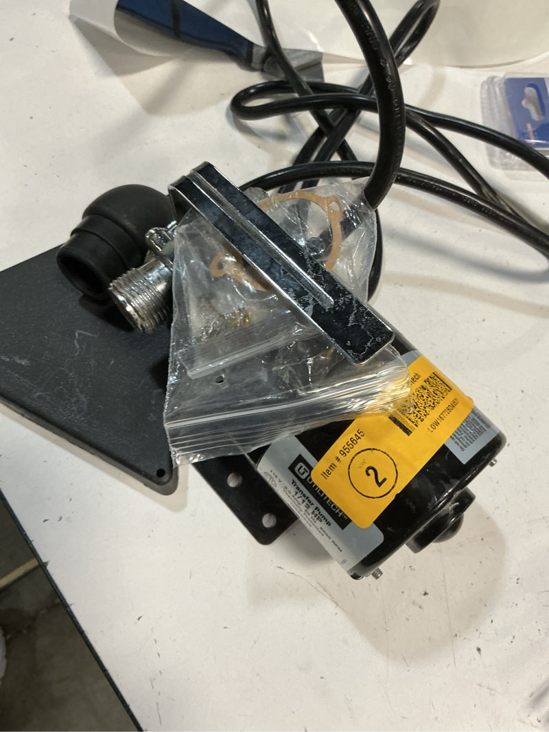 Condition photo showing As Is for utilitech 1/12-hp 115 -volt 5.6-gallon stainless steel electric utility pump