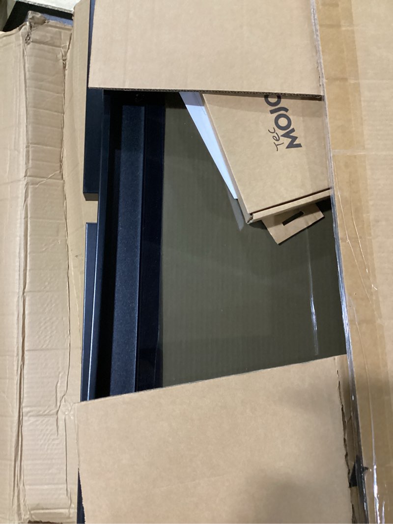 Condition photo showing As Is for tecmojo 18u wall mount rack network cabinet for 19" it equipment,with lockable glass door and side panels,cooling fan,black,17.7inch depth for av/computer/electronics equipment data rack 18u/glass door