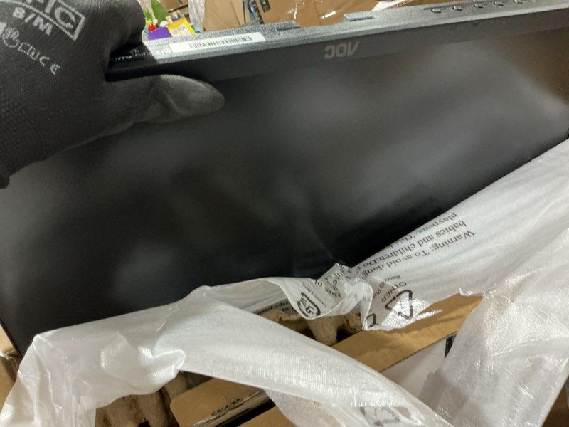 Condition photo showing Good Condition for working verified no power cord aoc 22b35hm23 22" full hd (1920 x 1080) 120hz led monitor, adaptive sync, vga & hdmi, flicker-free, low blue light, hdr ready, vesa, tilt adjust, eco-friendly 22" fhd va panel 120hz