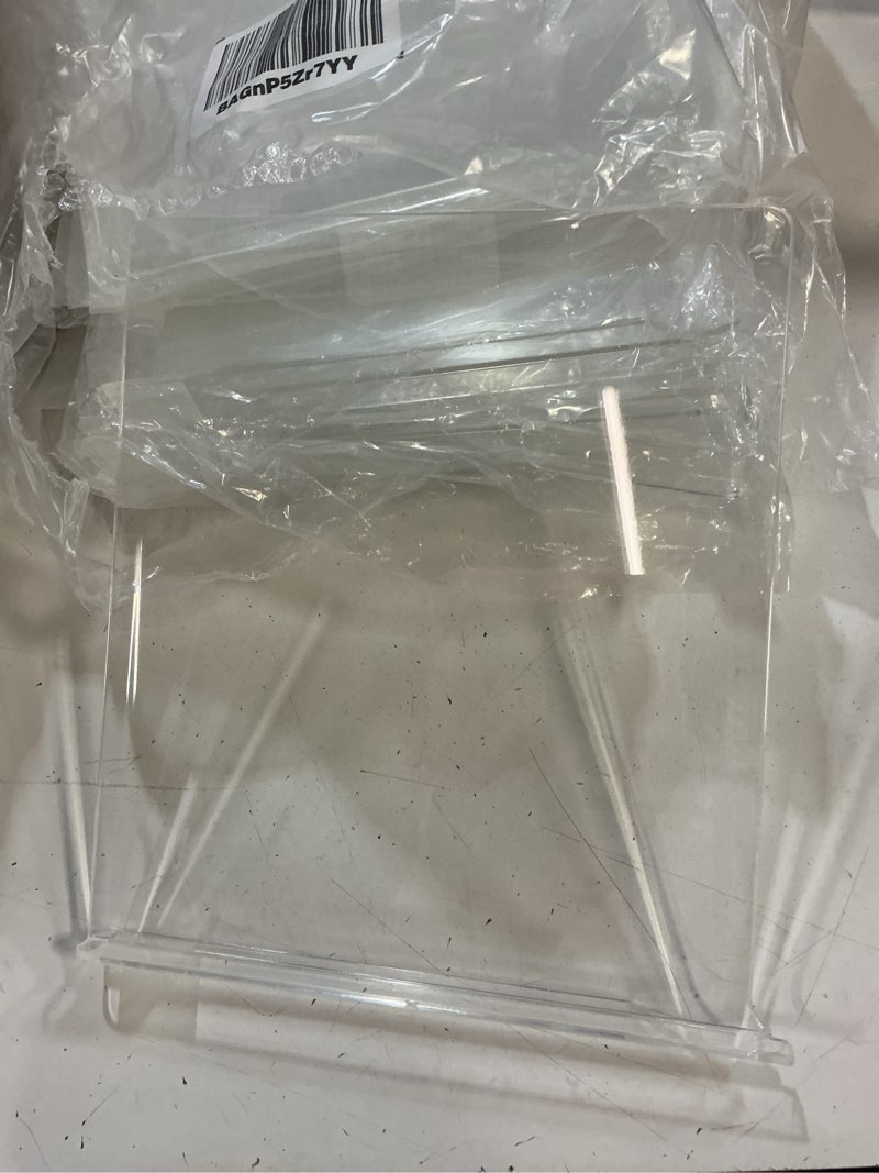 Condition photo showing Good Condition for hblife 12 inches tall [extra tall version] clear shelf dividers, 18 pack purse organizer for closet perfect for handbags, acrylic bookshelf for organization clear (12 inches tall, higher style) 18 pcs