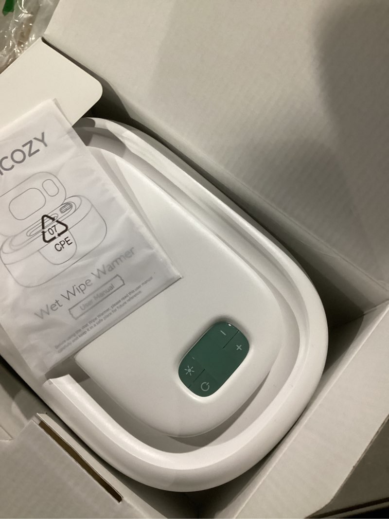 Condition photo showing Good Condition for Momcozy Baby Wipe Warmer, Innovative Spring Design, Large Capacity Wipes Dispenser, Fast and Even Heating, 4 Modes of Temperature Heating Control, Diaper Wipe Warmer with Night Light Classic WW01 60-80pcs Green