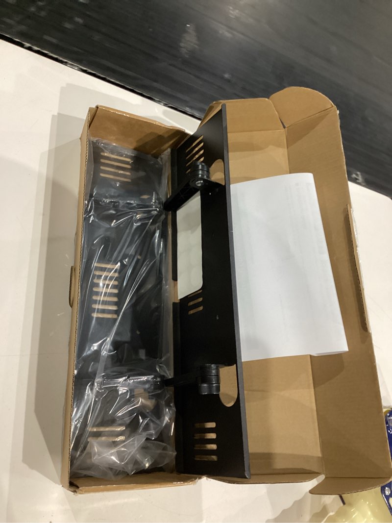 Condition photo showing Good Condition for soundbar mount, no drilling steel tv top shelf fits most of sound bars up to 15 lbs, universal sound bar tv mount bracket, sound bar stand compatible with samsung, sony, lg,bose, 33.8x4.7inch black 33.8"