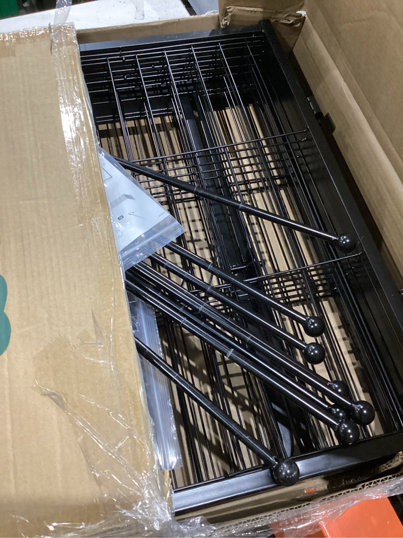 Condition photo showing As Is for FXW Rollick Unleashed Dog Playpen for Indoor, Yard, RV Camping, 24 inch 8 Panels for Small and Puppy Dogs, Black?Patented Black 24"H 8 Panels