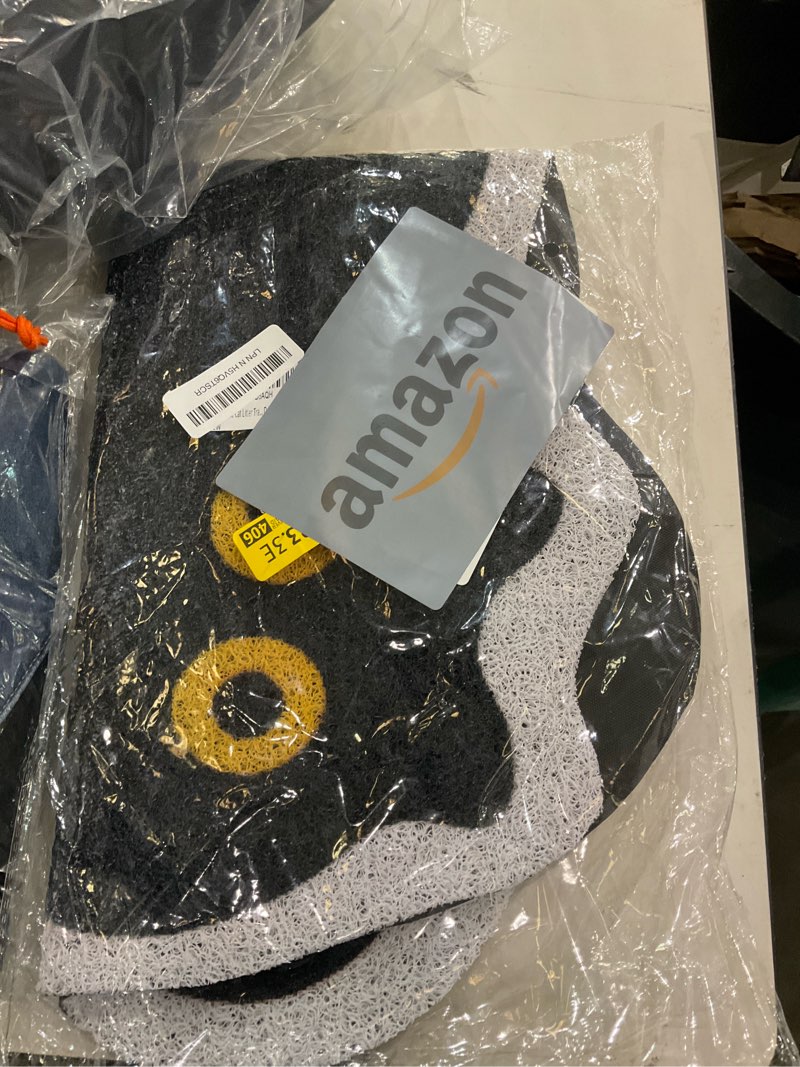 Rarenut Cute Cat Litter Trapping Mat 31”x19”, Traps Mess from Litter Box and Pet Food Bowl, Soft on 