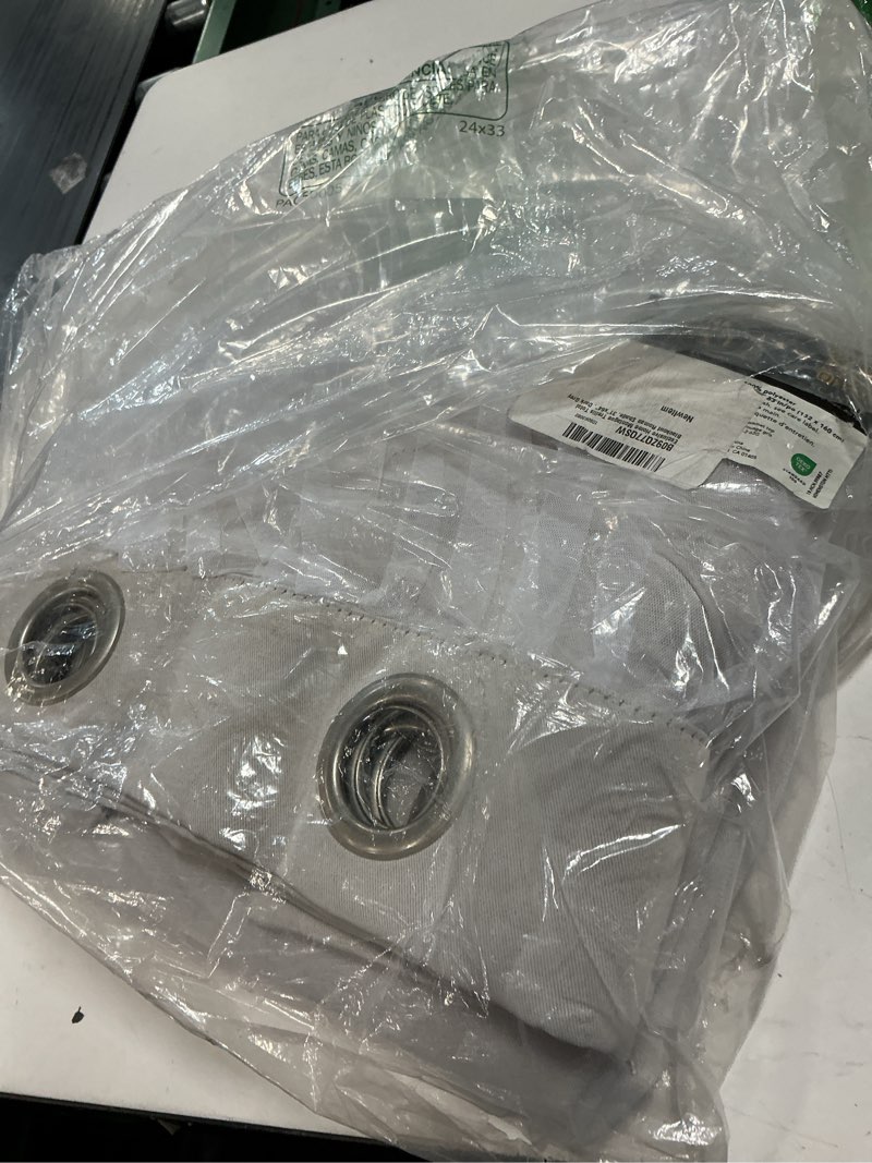 Condition photo showing Good Condition for anytime home curtains blackout and sheer layered solid window curtain panel pair with grommet top, 52wx63l,greyish white 132x160 cm "l (pack of 2) greyish white