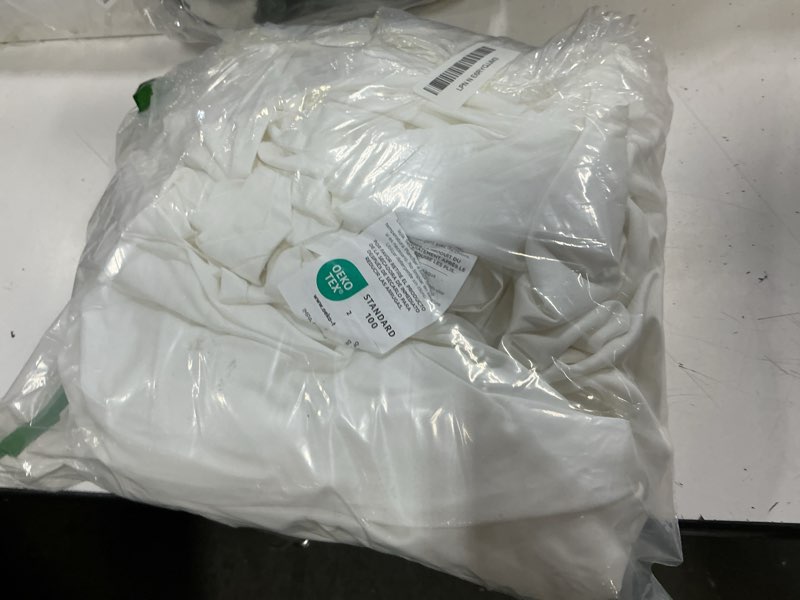 Condition photo showing Good Condition for bedsure queen sheet set, cooling sheets for queen size bed set, rayon derived from bamboo, purewoven, breathable & soft, deep pocket up to 16 inches, hotel luxury silky bedding for hot sleepers, white 02 - white queen