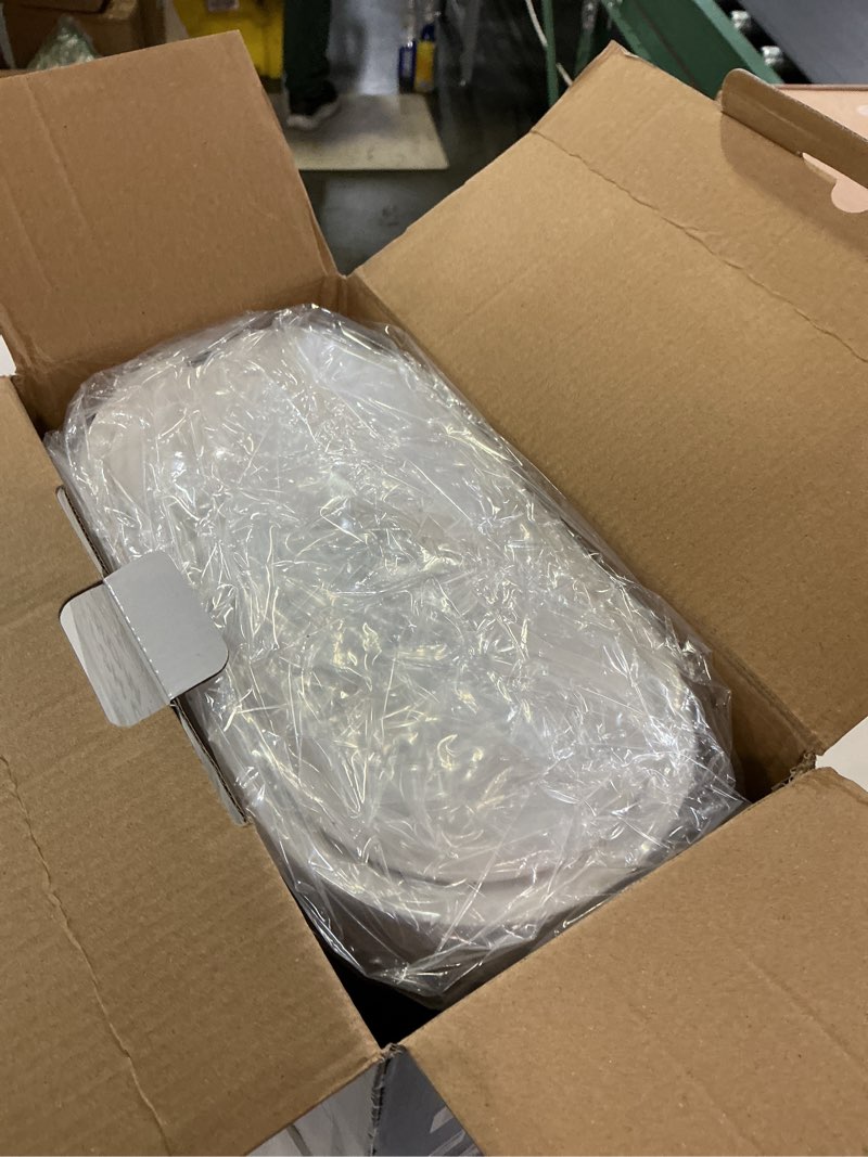 Condition photo showing Good Condition for elpheco bathroom trash can with lid 2 gallon small sensor garbage can, slim smart trash bin, waterproof automatic wastebasket, narrow plastic garbage bin for bathroom, kitchen, office, black white white black