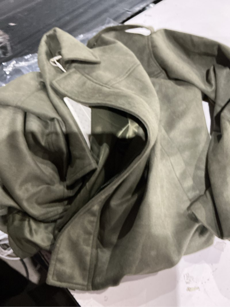 Condition photo showing Good Condition for similar womens bomber jacket coat casual stand collar zip up lightweight fall fashion jackets outfits with pockets