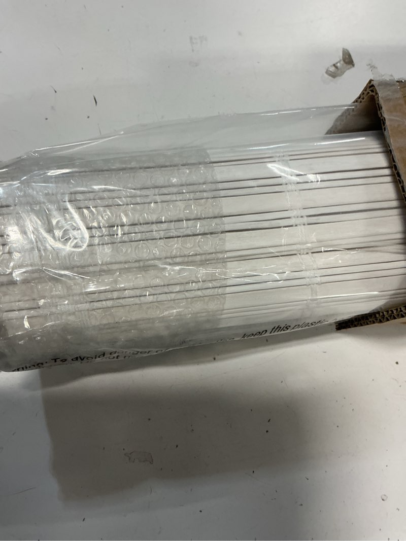 Condition photo showing Good Condition for LazBlinds No Tools No Drill Cordless Bamboo Roman Shades, Light Filtering Window Treatment, Roll Up Bamboo Blinds for Windows 20'' W x 64'' H, Whitewash T Light Filtering-whitewash T 20" W x 64" H