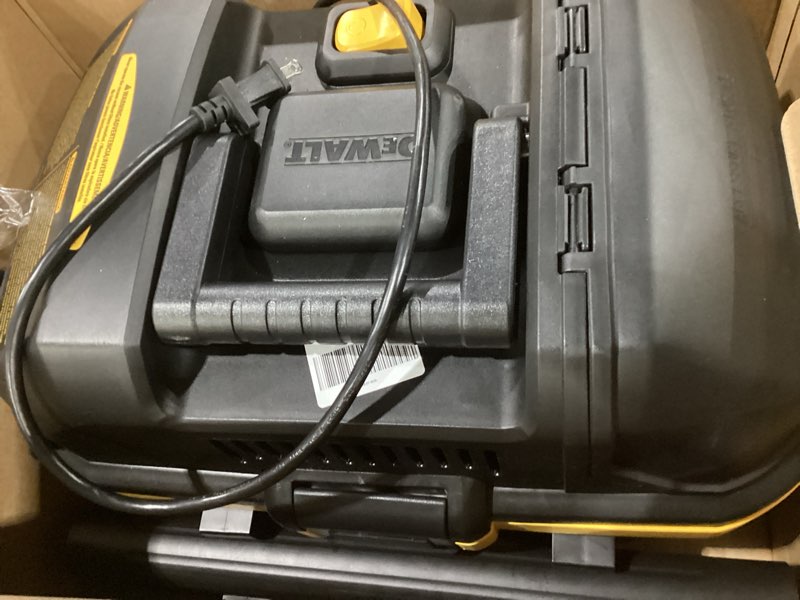 Condition photo showing As Is for used not tested dewalt dxv04t portable 4 gallon wet/dry vacuum, yellow
