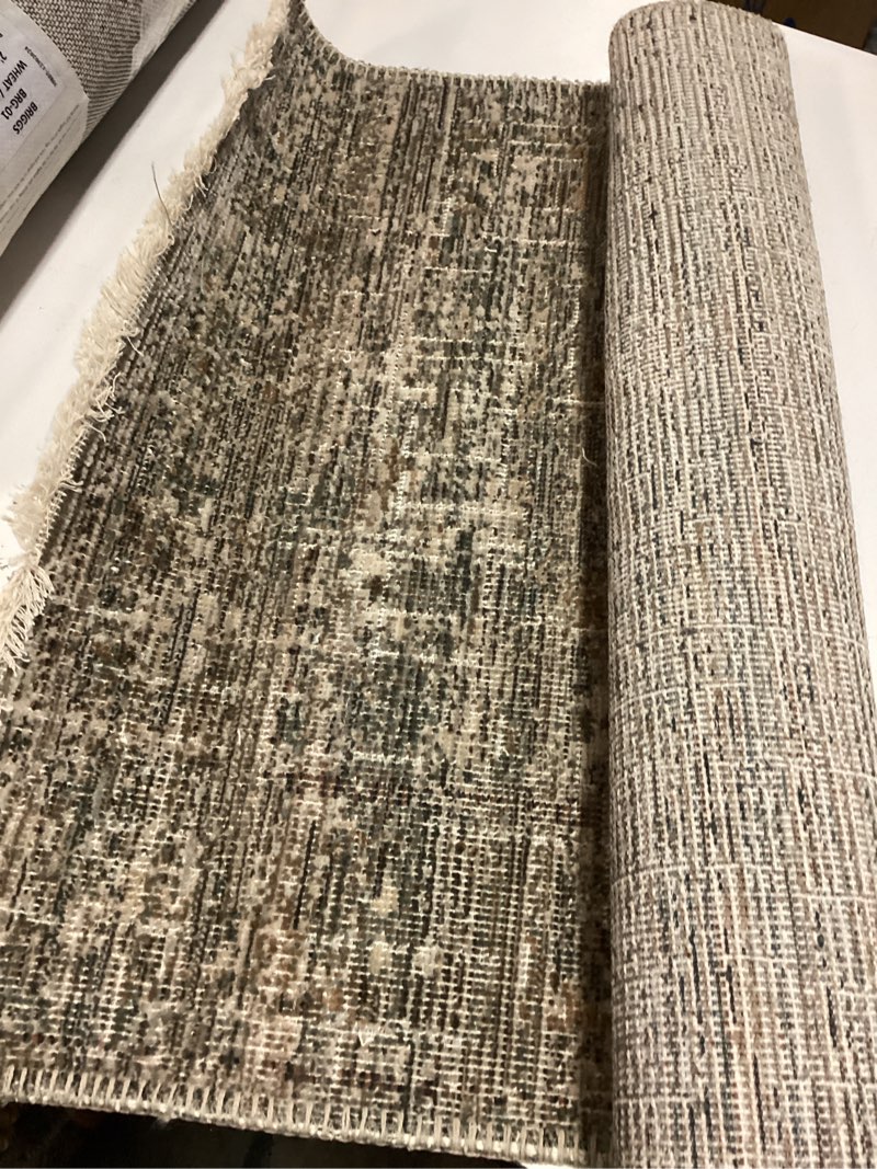 Condition photo showing As Is for Nuloom Hillstone Collection Deka Dark Beige/Ivory, 4' x 6', Vintage Medallion, Soft and Cozy, High Traffic, Stain Resistant, Easy Clean, Durable Area Rug for Bedroom, Living Room, Dining, Foyer Deka Dark Beige 4' x 6' (Rectangular)
