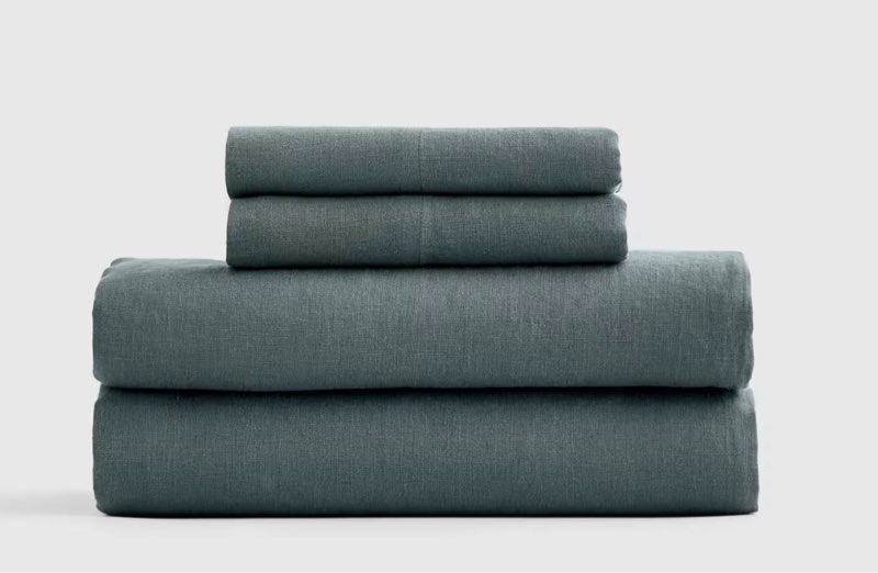 quince european linen sheet set, split king