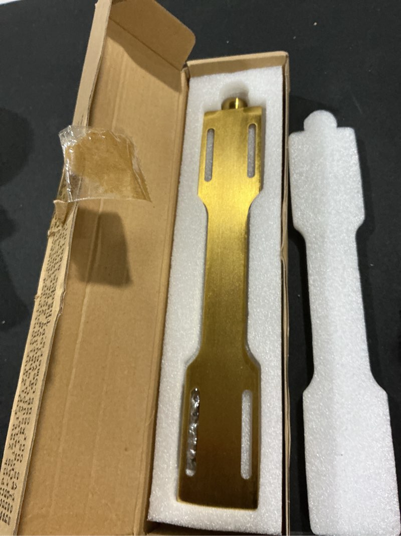 Condition photo showing As Is for Valet Rod for Closet Pull Out, Rod for Bedroom Laundry Room Bathroom, Brushed Gold #1 Brushed Gold 1 Pack