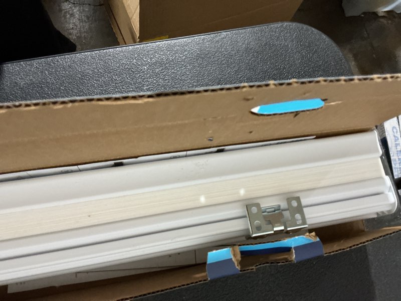 Condition photo showing As Is for levolor 30-in x 72-in snow light filtering cordless cellular shade