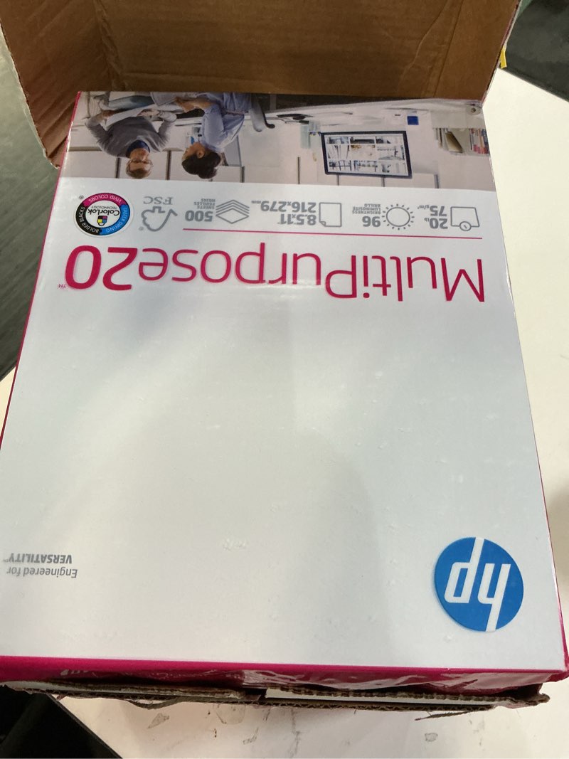 Condition photo showing New/Like New for HP Papers | 8.5 x 11 Paper | MultiPurpose 20 lb | 5 Ream Case - 2500 Sheets | 96 Bright | Made in USA - FSC Certified | 115100PC 5 Ream | 2500 Sheets Letter (8.5 x 11)