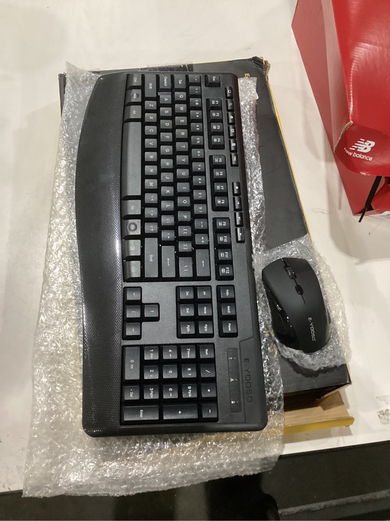 Condition photo showing New/Like New for Wireless Keyboard and Mouse Combo,Silent Soft Touch Quiet Keyboard Less Noise 90%,Ergonomic with Wrist Rest,2.4GHz 104 Keys Full Size,2400 DPI Mouse,for PC Computer/Laptop/Mac Air/Mini/Pro