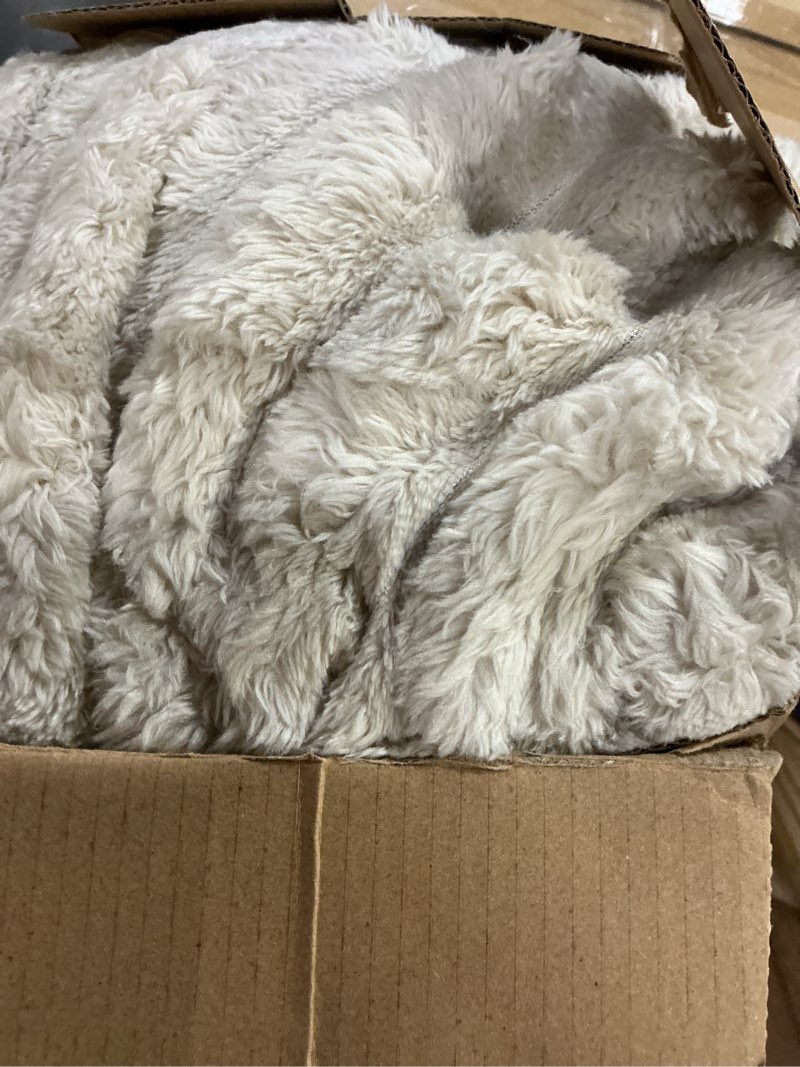 Condition photo showing Good Condition for bedsure gentlesoft blankets queen size for bed - cozy soft blankets for women, cute large fleece throws for girls, beige, 90x90 inches beige queen (90" x 90")