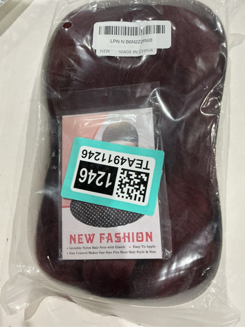 Condition photo showing Good Condition for beron 14 inches red wig short curly wigs wine red wigs with bangs for women synthetic wig with hairnet