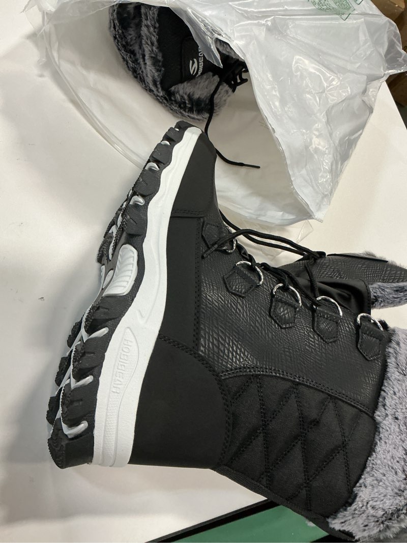 Condition photo showing Good Condition for HOBIBEAR Women's Snow Boots Anti-Slip Waterproof Outdoor Shoes Winter Snow Boots Warm Fur Lined Comfortable Shoes for Womenï¼ˆBlack Size 8 Women