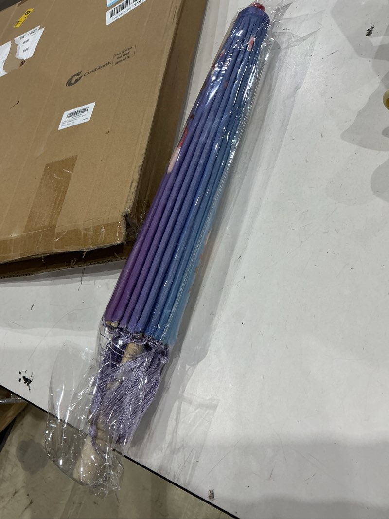 Condition photo showing Good Condition for 8 pcs chinese oil paper umbrellas with tassels 32 inch silk oriental japanese parasol chinese art asian style for happy wedding new year party photography costume cosplay decoration