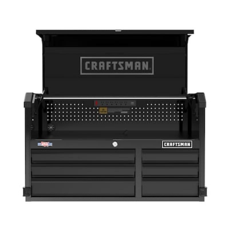 craftsman premium 2000 series 41.1-in w x 24.74-in h x 16.32-in d 6 -drawer steel tool chest