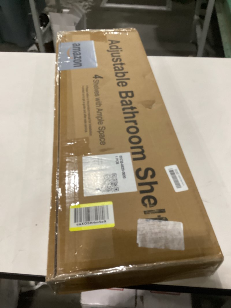 Condition photo showing New/Like New for ADOVEL 4 Layer Corner Shower Caddy, Stainless Steel ?Constant Tension Pole Shower Organizer, Adjustable Corner Shower Shelf, Rustproof 3.3 to 9.8 ft Black 13.3 x 9.9 x 8.7 inches