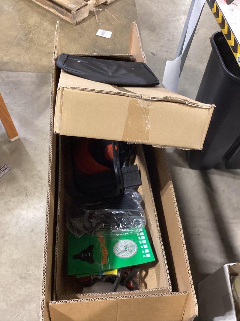 Condition photo showing As Is for vevor gas hedge trimmer 2 cycle, 23.2-inch 26cc dual sided blade, handheld, lightweight, epa, ce, emc certified, ideal for trimming shrubs and bushes, includes blade cover, gloves and ear protectors