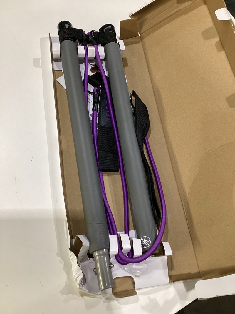 Condition photo showing Good Condition for Gaiam Restore Pilates Bar Reformer Kit - Home Fitness Equipment for Total Body Workout - Includes Bar, Two 30-Inch Resistance Band Cords with Attached Foot Strap Loops - Exercise Guide Included