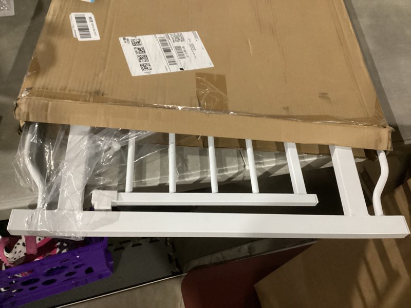 Condition photo showing Good Condition for 24-29 Inch Narrow Baby & Dog Gate, Pressure Mounted No Drilling, for Stairs & Doorways, White Metal Safety Gate Indoor for Kids and Pets White 24"-29"/61-74CM