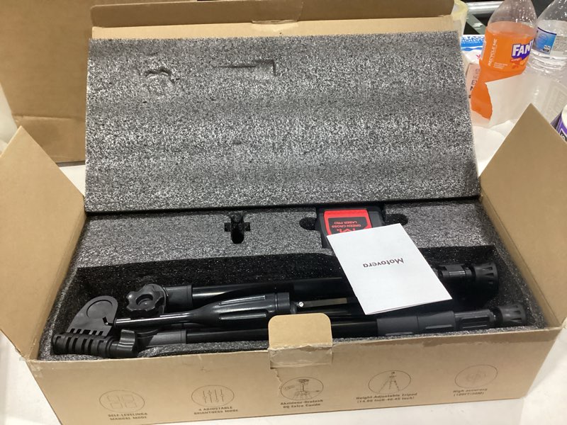 Condition photo showing New/Like New for Laser Level with Tripod, 100 feet Green Cross Line Self Rotary Leveling Laser Level, 4 Brightness Adjustment, Manual Self leveling and Pulse Mode,IP54 Waterproof Battery Carrying Bag Included 2Line-Tripod
