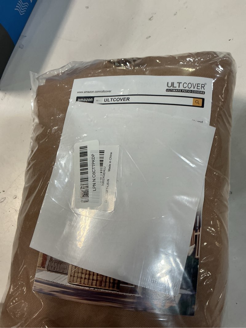 Condition photo showing New/Like New for ultcover patio furniture sofa cover 74w x 35d x 35h inch waterproof outdoor 3-seater couch cover 74"x35"x24"/35"(h) brown-35"deep