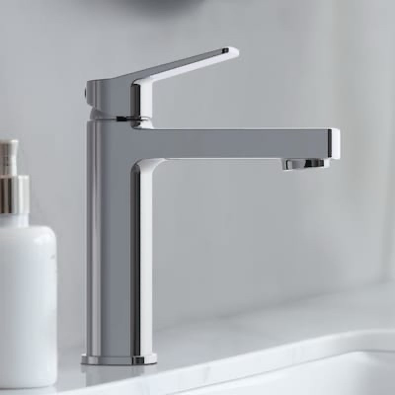 Project Source Lisette Chrome Single hole 1-handle High-arc Bathroom Sink Faucet with Drain