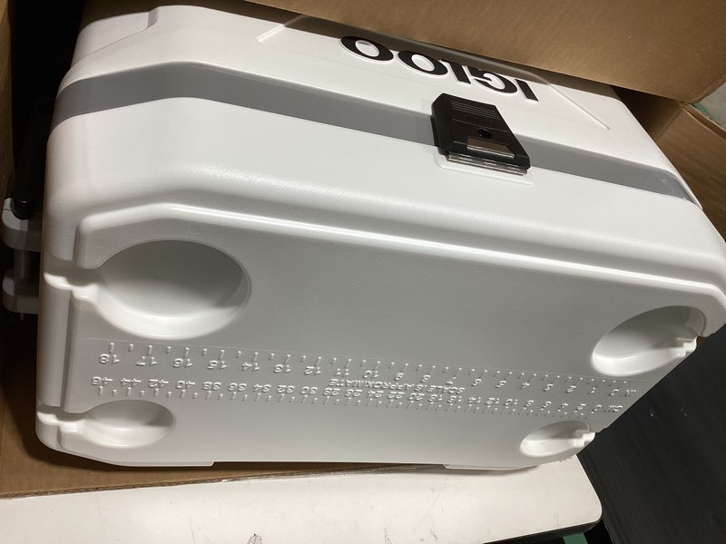 Condition photo showing Good Condition for igloo coolers marine series, insulated portable hard side cooler ice chest, great for fishing, camping, boating, & more 54 qt