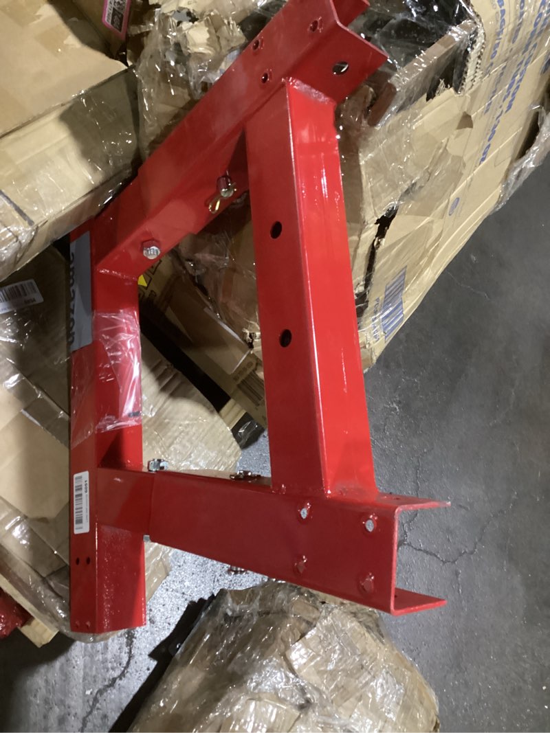 Condition photo showing As Is for 2 Ton Folding Hydraulic Engine Hoist with Load Leveler 4400 LBS Capacity Heavy Duty Cherry Picker 6 Swivel Wheels&Hydraulic Pump Adjustable Boom (0.5T-2T) for Garage Workshop Warehouse Red