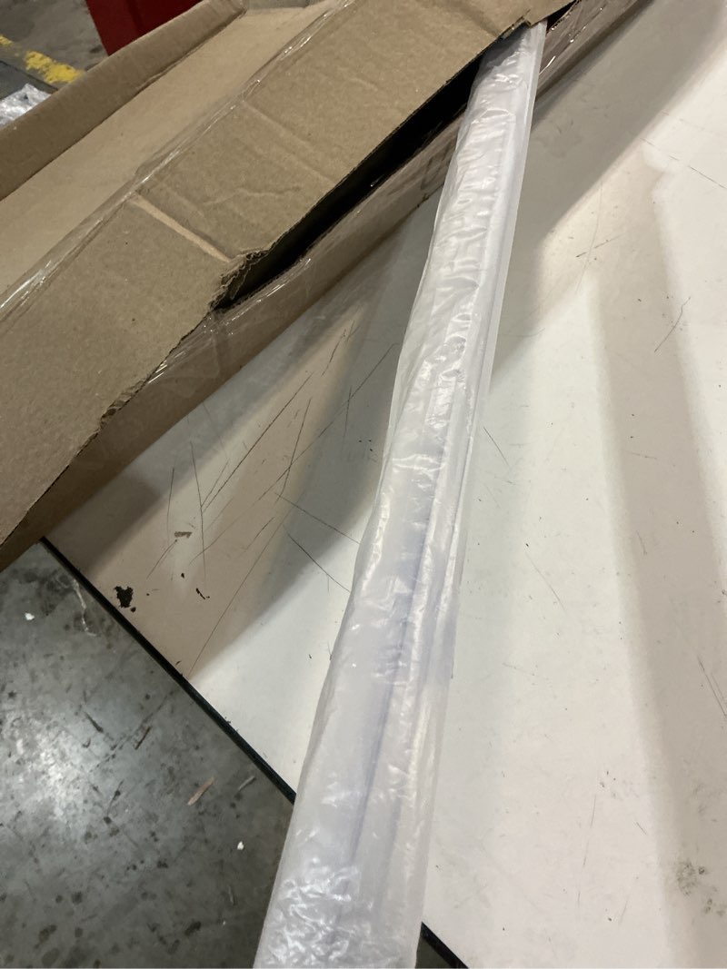 Condition photo showing Good Condition for frameless shower door bottom seal shower sweep with drip rail for 3/8" glass,36" long, vinyl, clear for 3/8" glass bottom seal