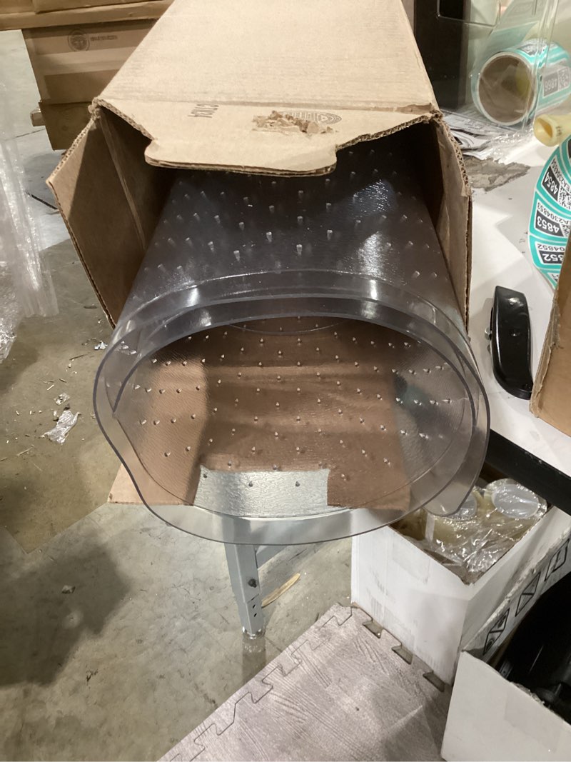 amazon basics office chair mat for low pile carpeted floors with lip, 36" x 48", clear