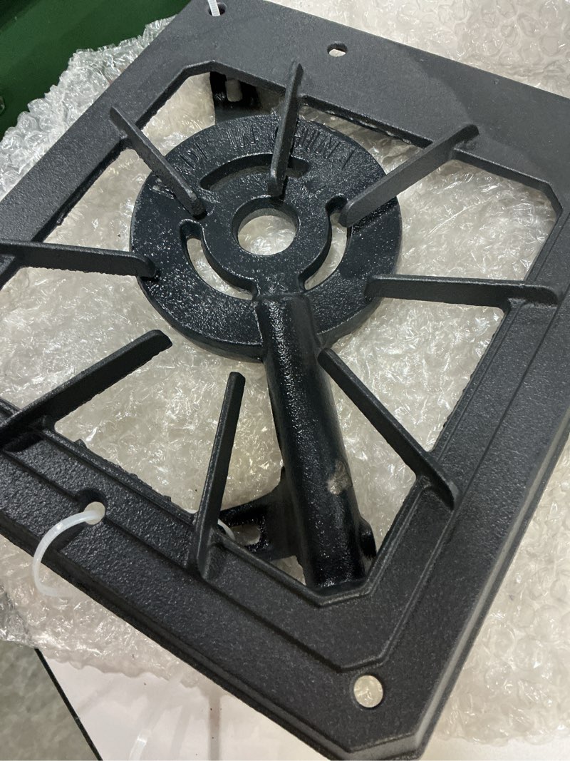 Condition photo showing As Is for single portable burner, cast iron propane lpg gas stove, outdoor stove bbq 15000 btu camping cooker for barbecue grilling, tailgating, hiking