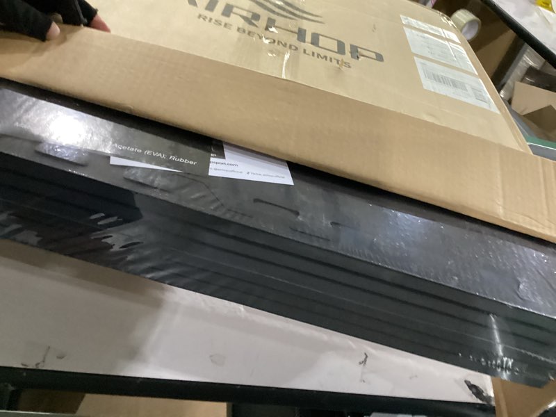Condition photo showing New/Like New for AIRHOP 0.56in Thick 48 Sq Ft Exercise Equipment Mats, 12 Tiles Upgraded Rubber Top with High Density EVA Foam, Large Interlocking Puzzle Gym Flooring for Home Gym, Heavy Weight Workout,Black Black 48 Sq Ft (12 Tiles)
