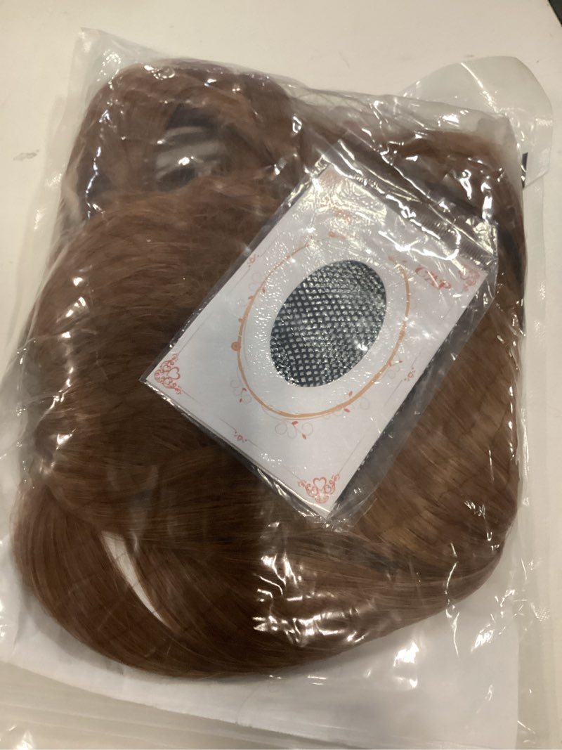 Condition photo showing New/Like New for yuehong adult long brown double tail braided wigs anime cosplay wig heat resistant synthetic fibers soft durable breathable costume hair