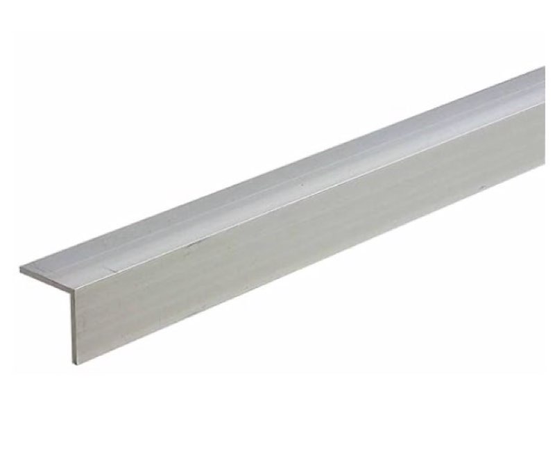 m-d building products 60863 1-1/2 in. x 1-1/2 in. x 1/16 in. x 48 in. mill aluminum angle shape anodized 1-1/2 in x 1/16 in x 48 in